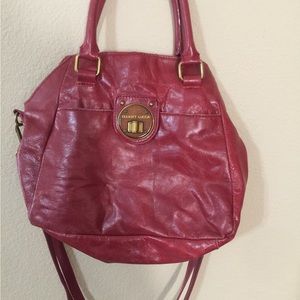 Elliott Lucca Genuine Red Leather Satchel